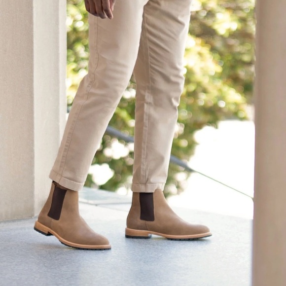 Nisolo Marco All Weather Leather Chelsea Boots Almond Size 12.5 - Picture 4 of 9